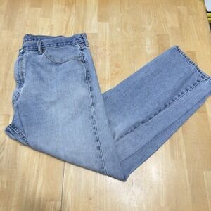 Levis Mens 505 Jeans Blue Denim Casual Cotton Straight Leg Light Wash Size 42x32